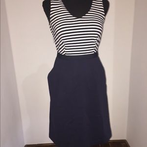 Nautical navy knee length dress